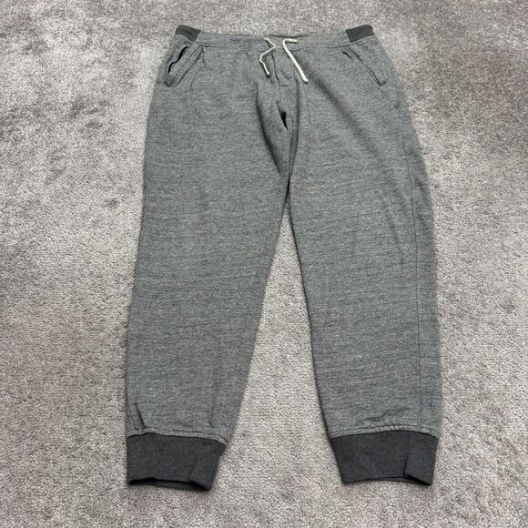 J.Crew Knit Goods Sim Fit Jogger Sweatpants Mens Large Gray Zip Pocket Casual - Picture 1 of 16